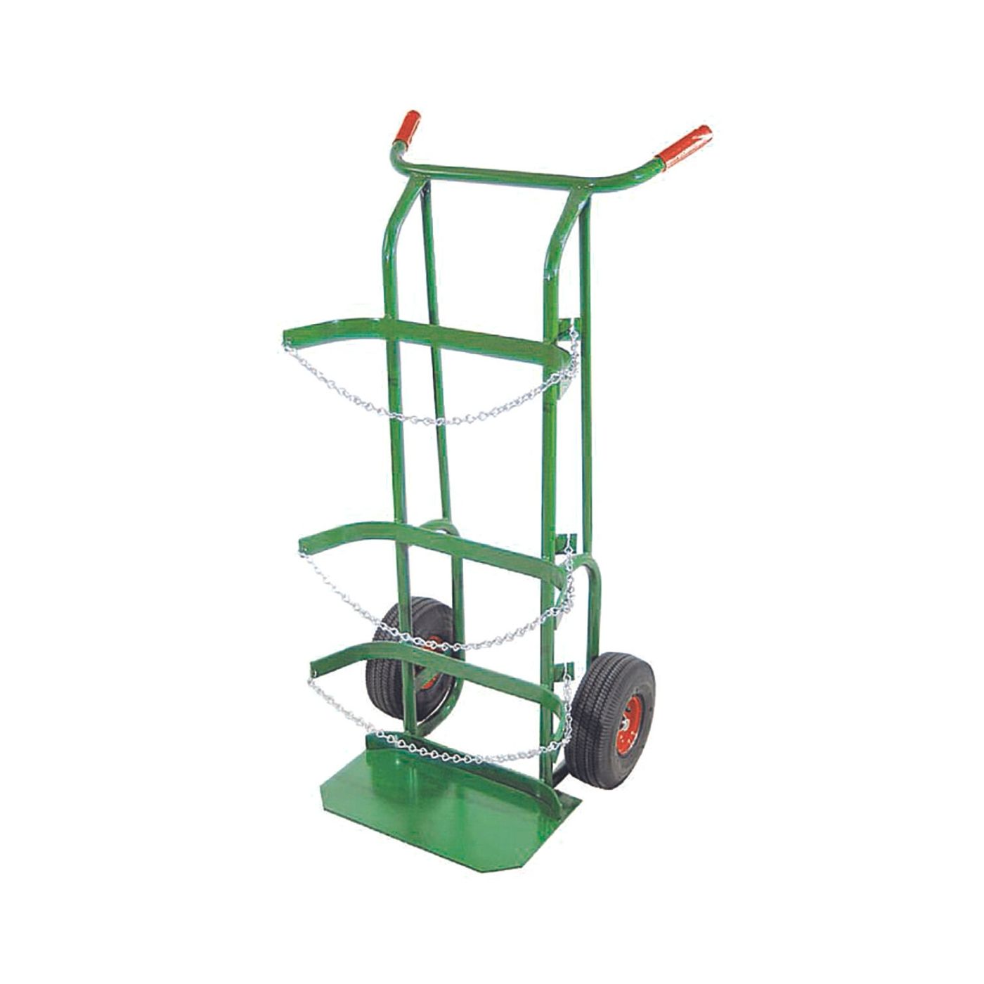 5010 HEAVY-DUTY DUAL CYLINDER DELIVERY CART / 10" X 2.75" SOLID RUBBER WHEELS